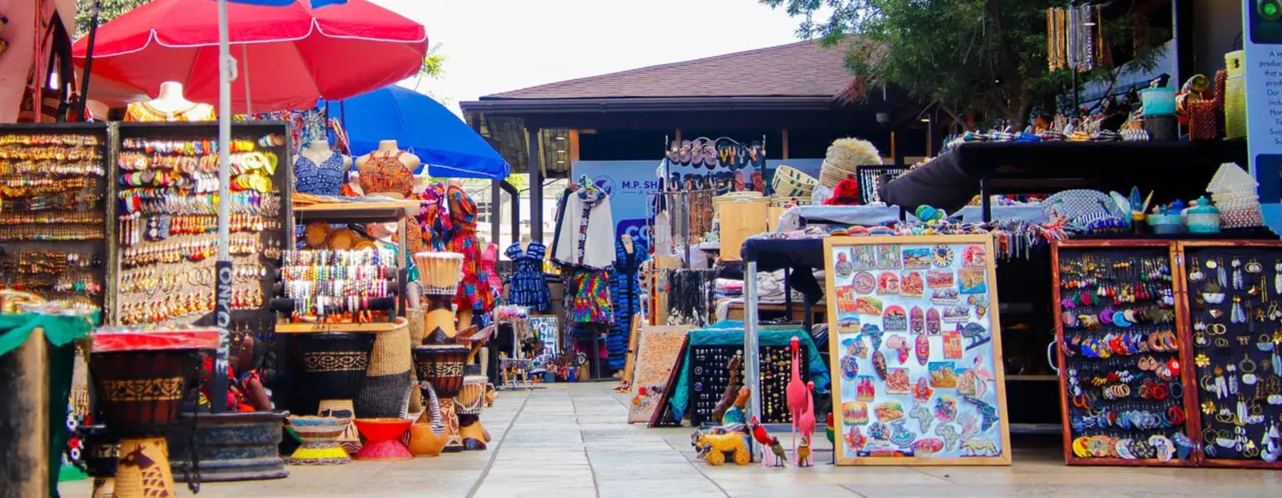 Craft stalls in the plaza at The Hub Karen