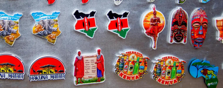 Souvenir magnets of Kenya