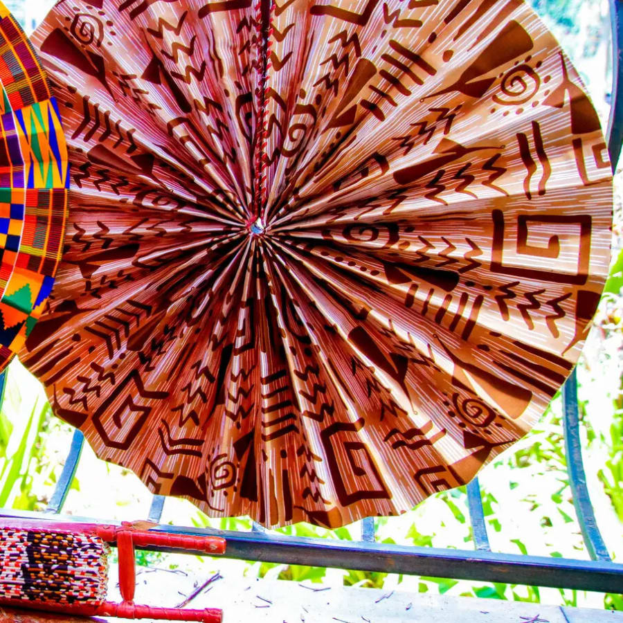 Ankara foldable hand fans., photo 1