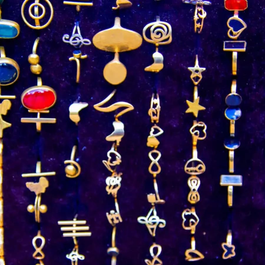 Assorted brass and gemstone rings, photo 1