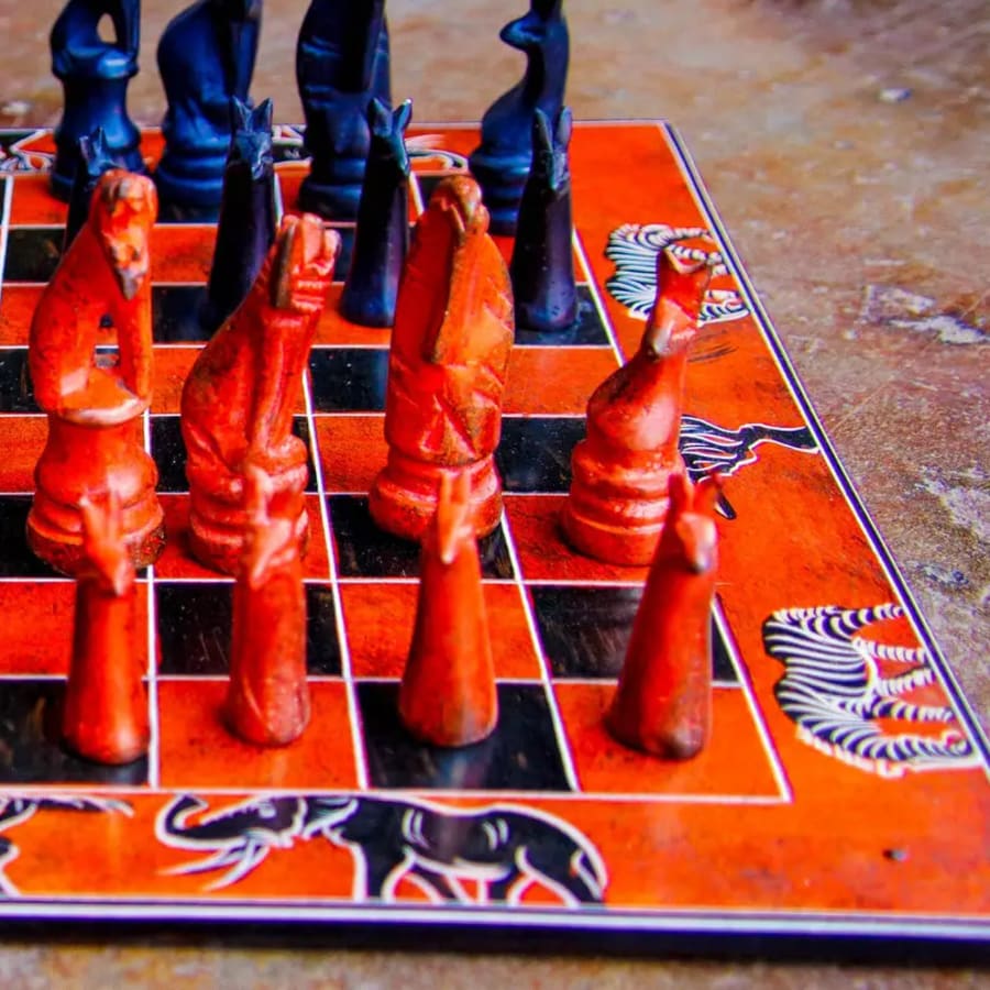 African-themed chess set, photo 1