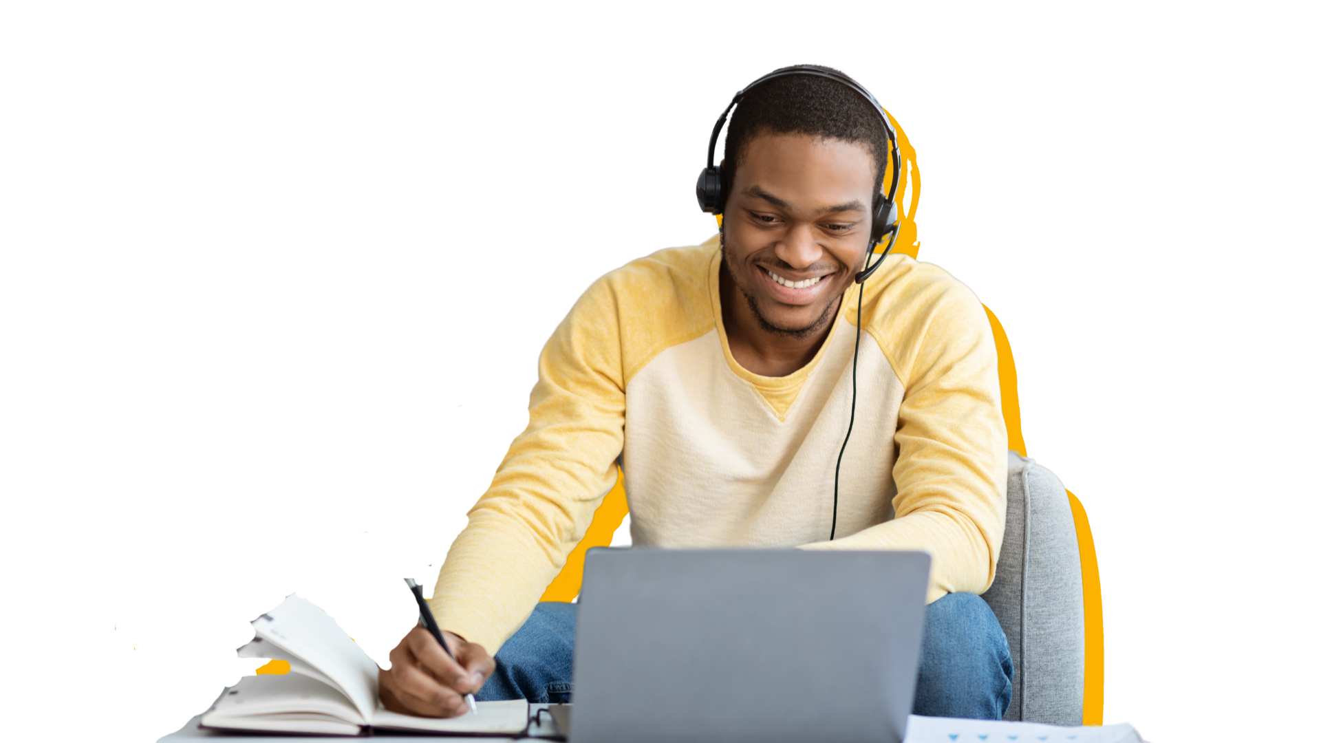 Man holding laptop