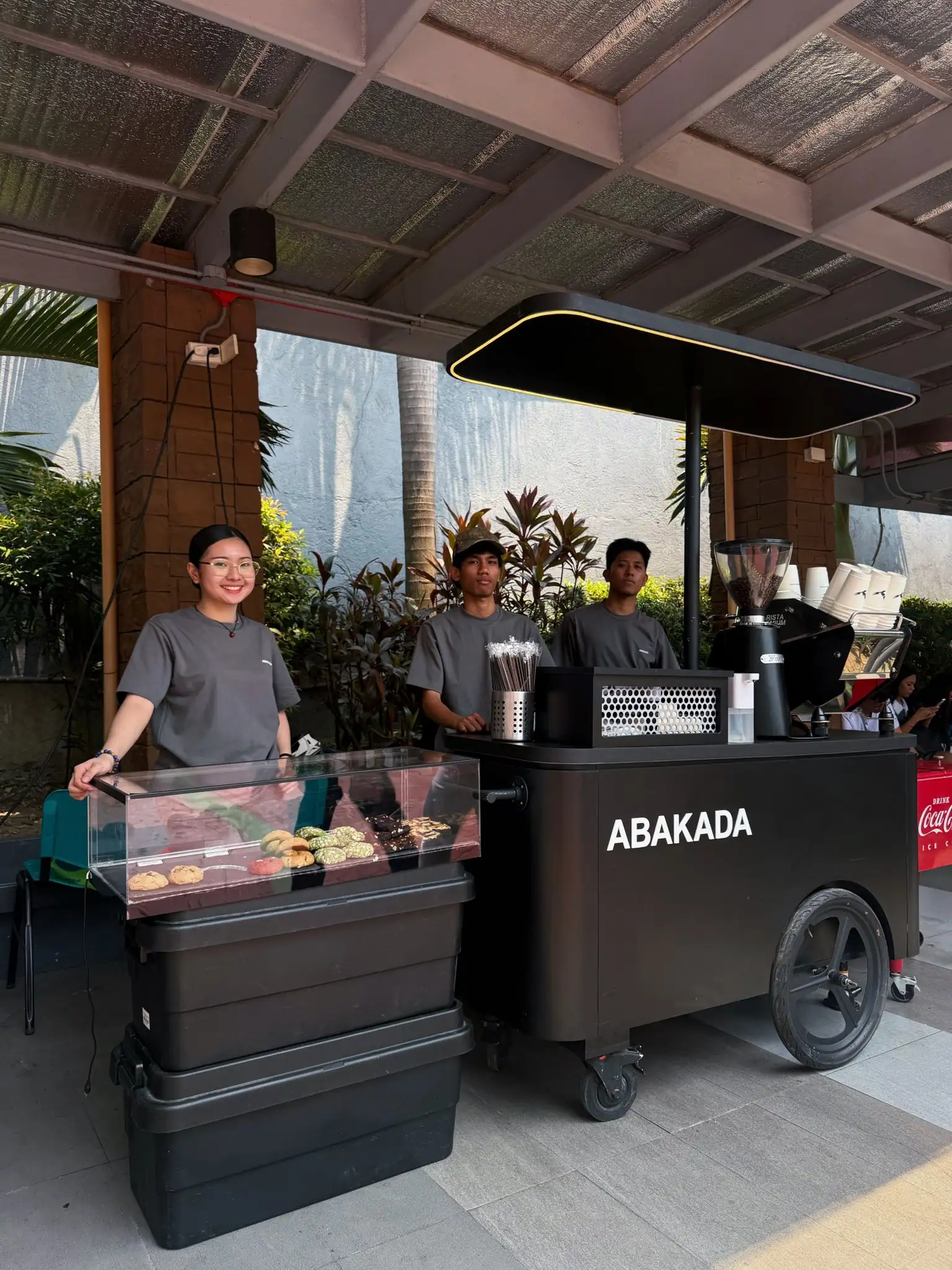 The very first cart — Abakada Coffee on the road, where the brand was born.