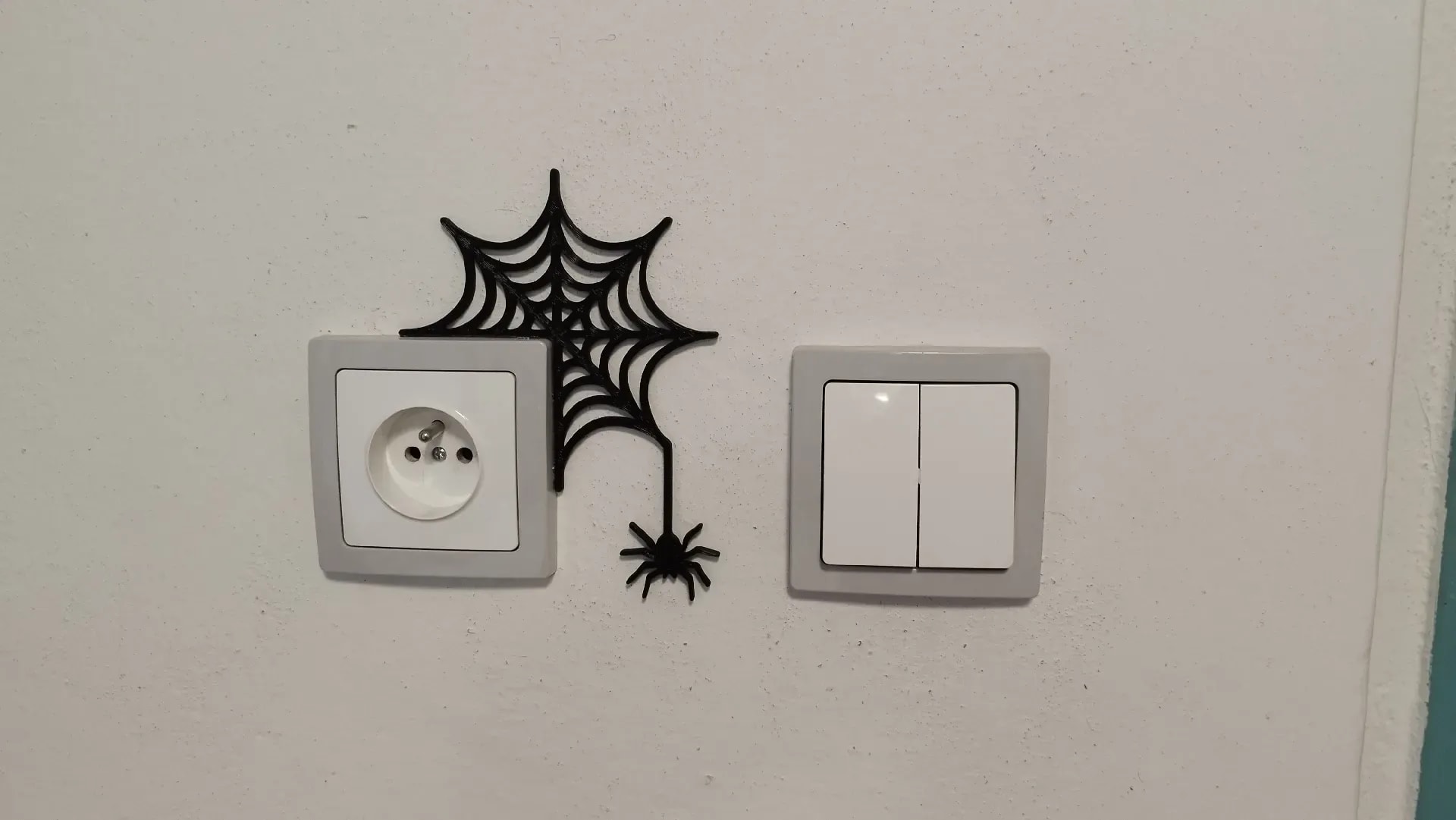 Lot de 2 décorations d'angle de porte Araignée d'Halloween
