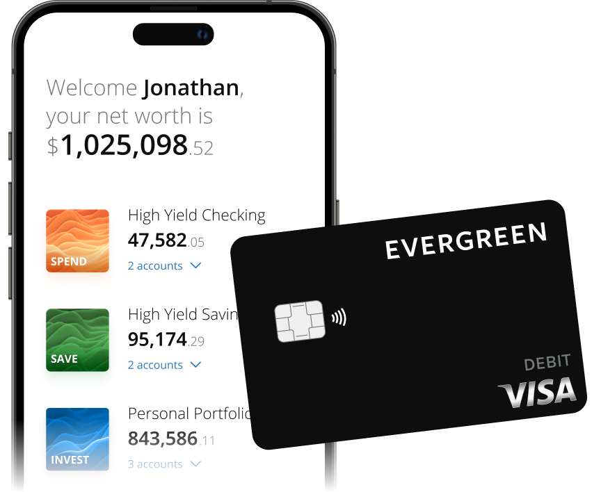 Evergreen App and Credit card picture