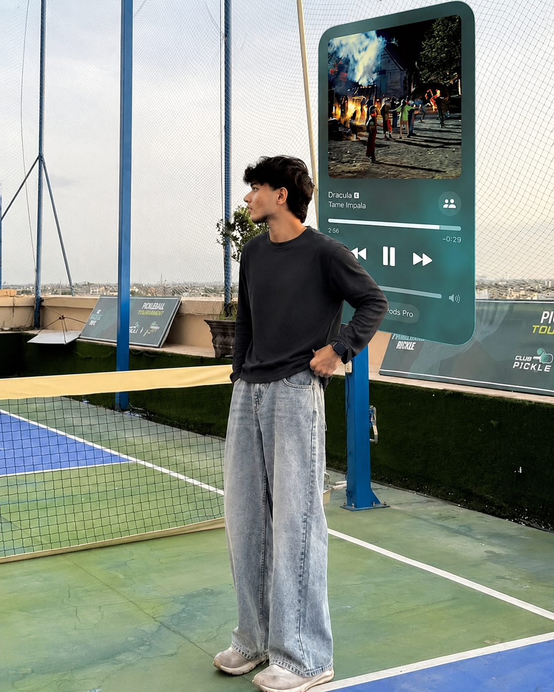 black waffle tee thumbnail 3