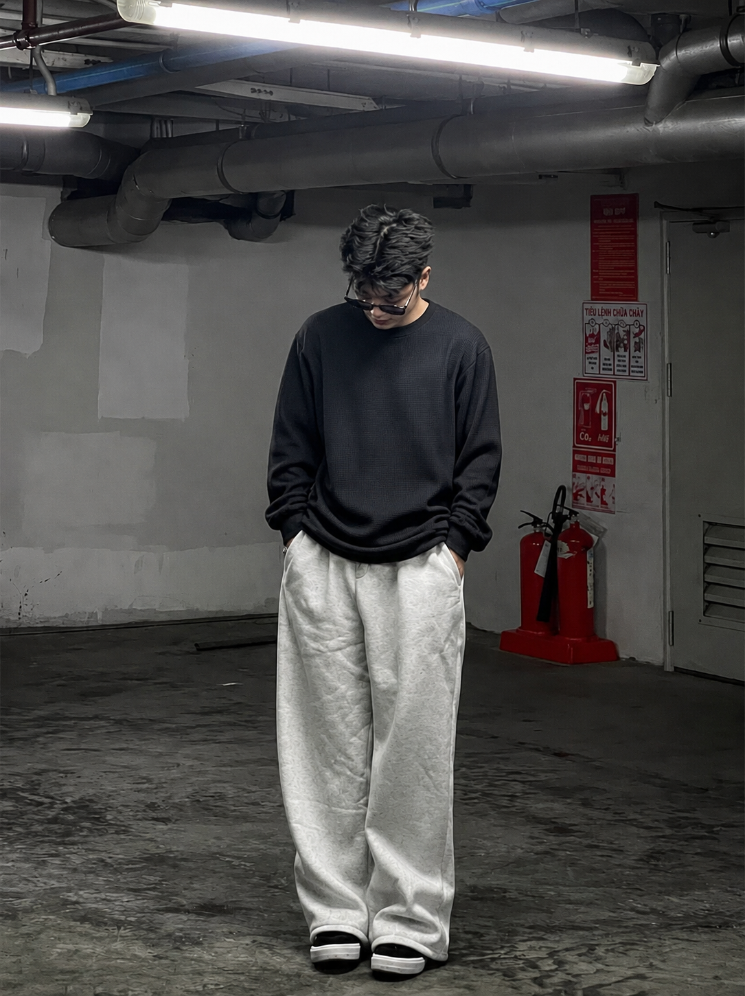 black waffle tee alternate