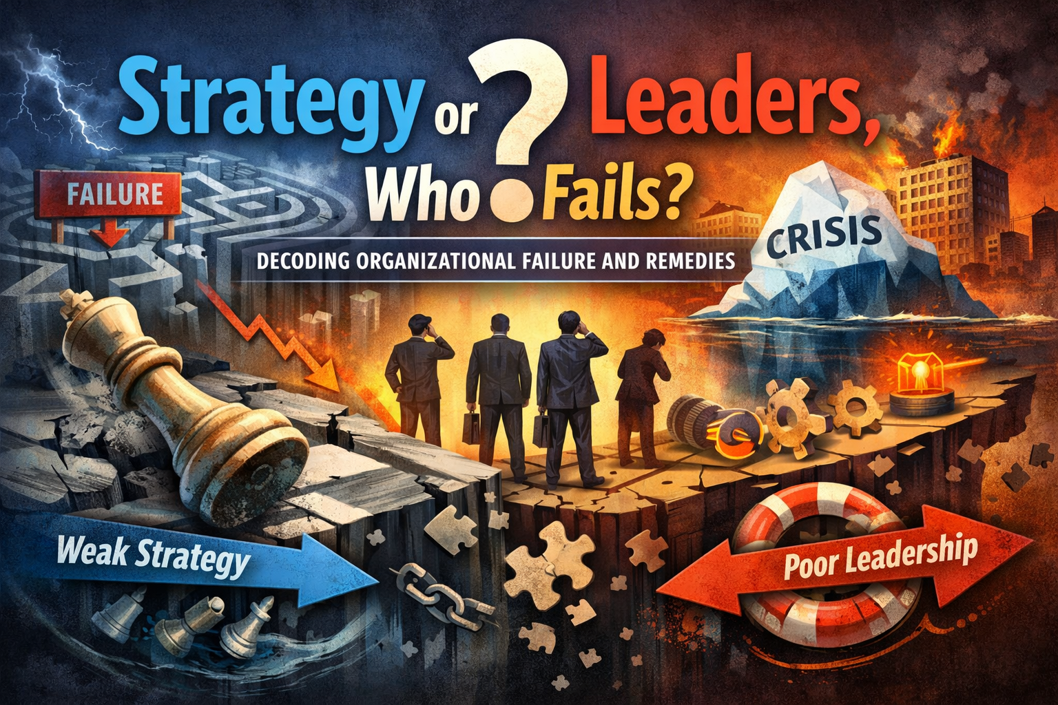 Strategy or Leaders, Who Fails? Decoding Organizational Failure and Remedies