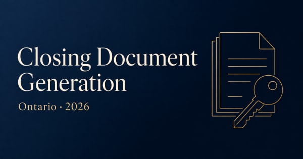 AI closing document generation for Ontario real estate lawyers, 2026 guide