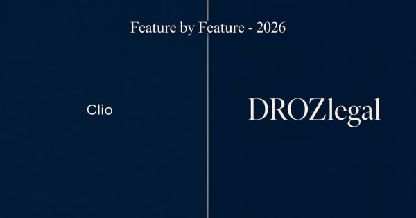 Clio vs DROZlegal 2026 feature by feature comparison for Canadian law firms