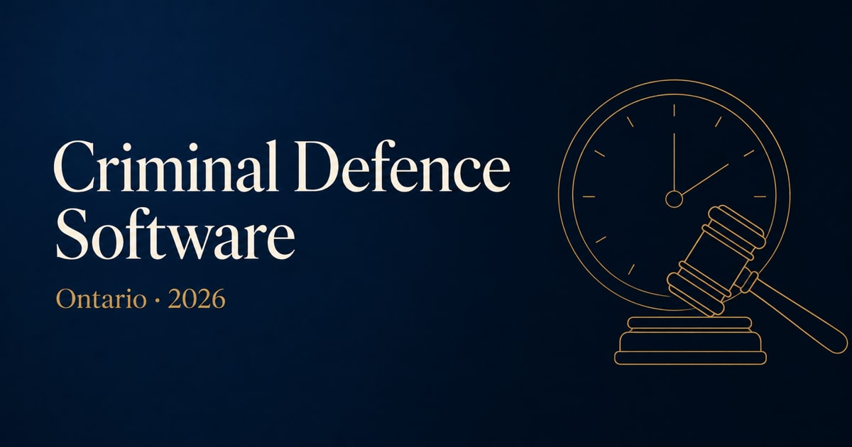 AI criminal defence software Ontario, 2026 guide