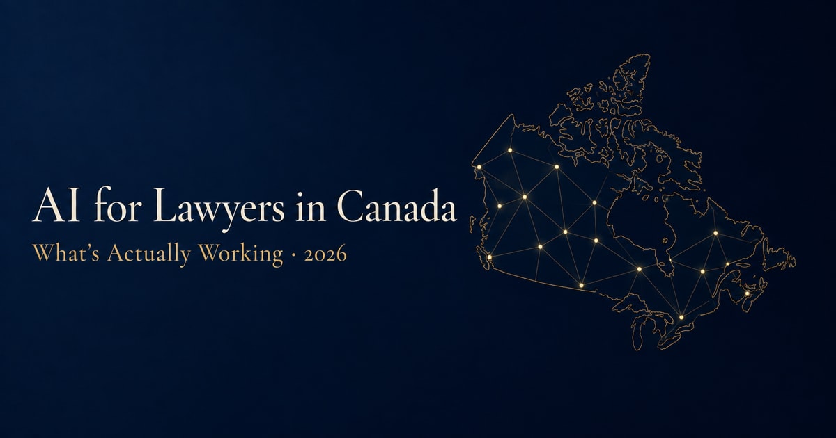 AI for lawyers in Canada — what's actually working in 2026