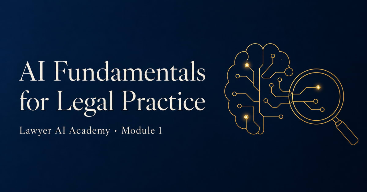 AI fundamentals for lawyers — how large language models work and where they fail, 2026