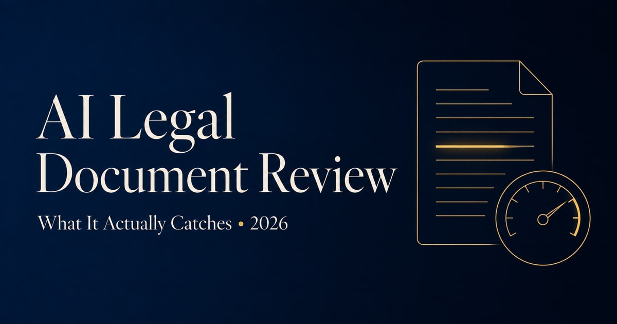 AI legal document review software — what it actually catches, 2026 guide