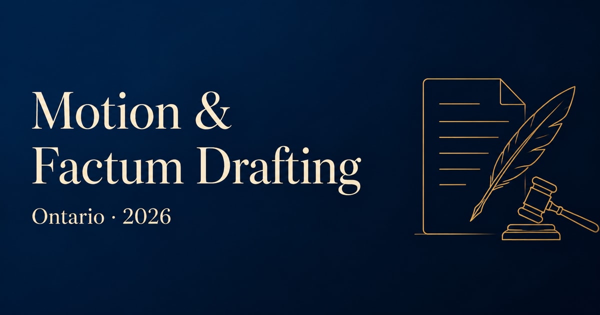 AI motion and factum drafting software for Ontario litigators, 2026 guide
