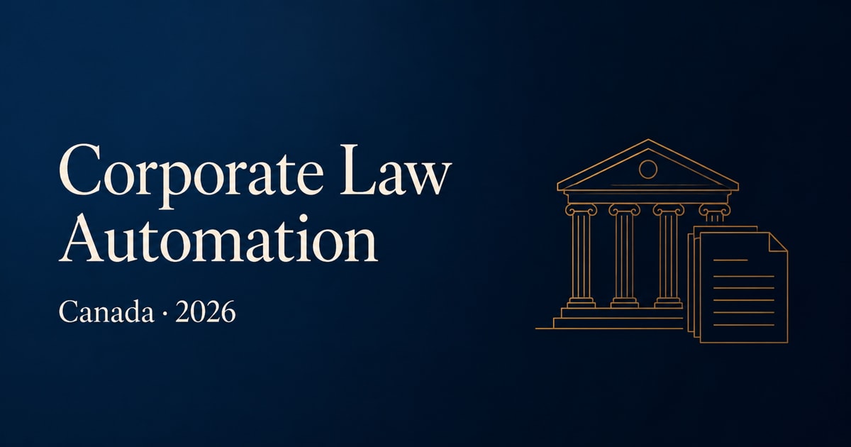 Corporate law firm automation in Canada, 2026 guide