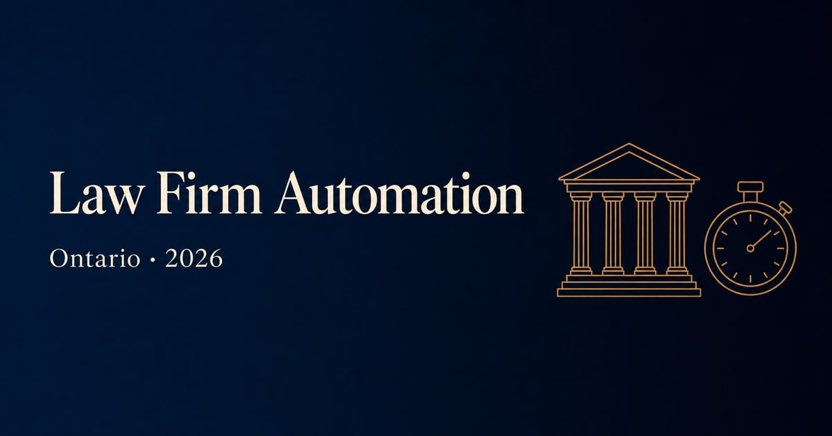 Law firm automation in Ontario — what the rules let you automate, 2026 guide