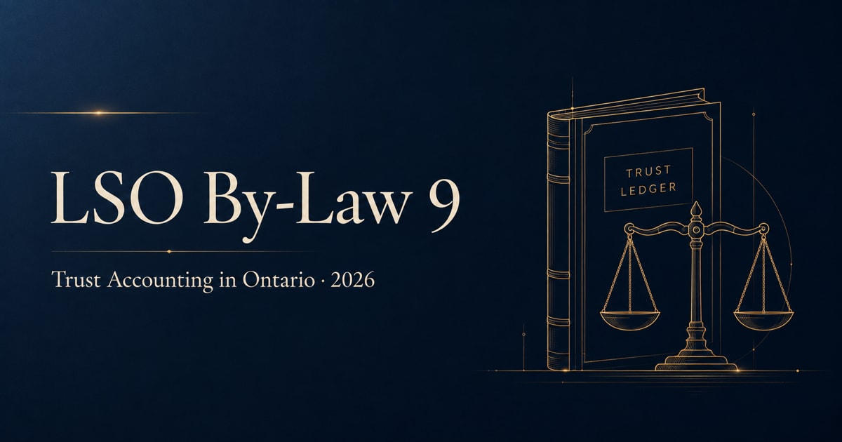 LSO By-Law 9 trust accounting Ontario complete guide 2026