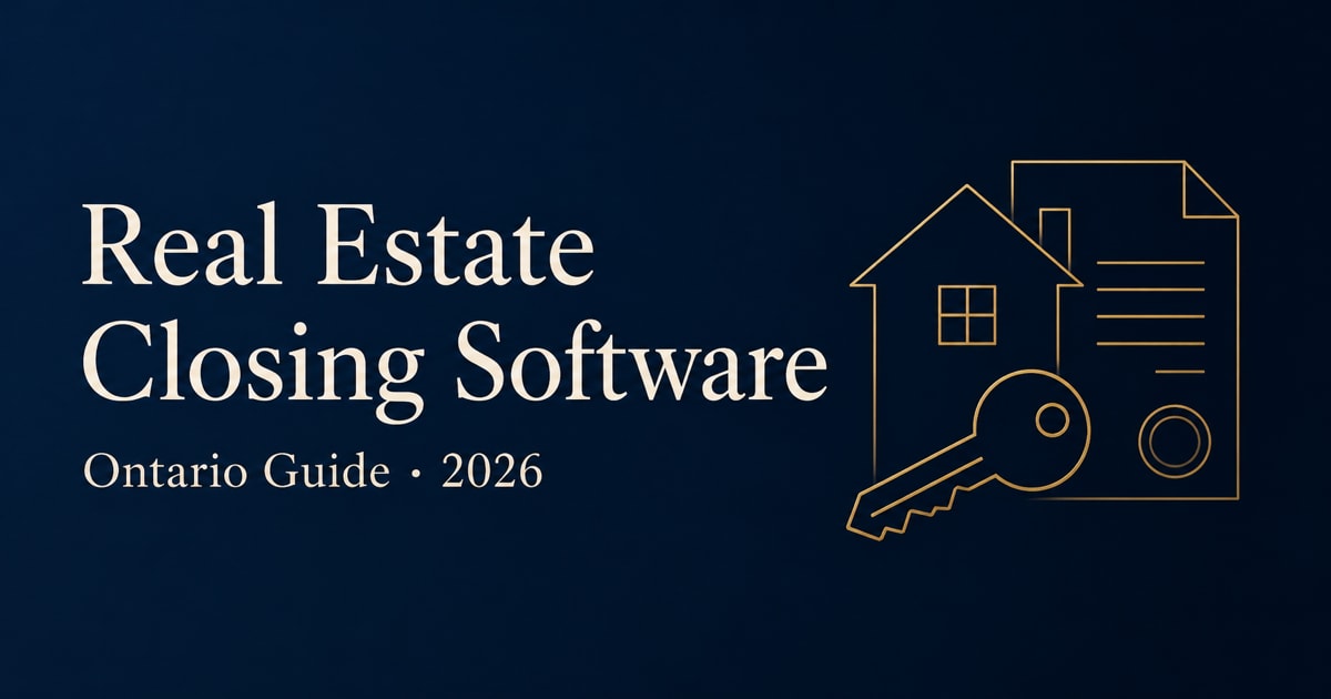 Ontario real estate closing software — what it actually needs to do, 2026 guide