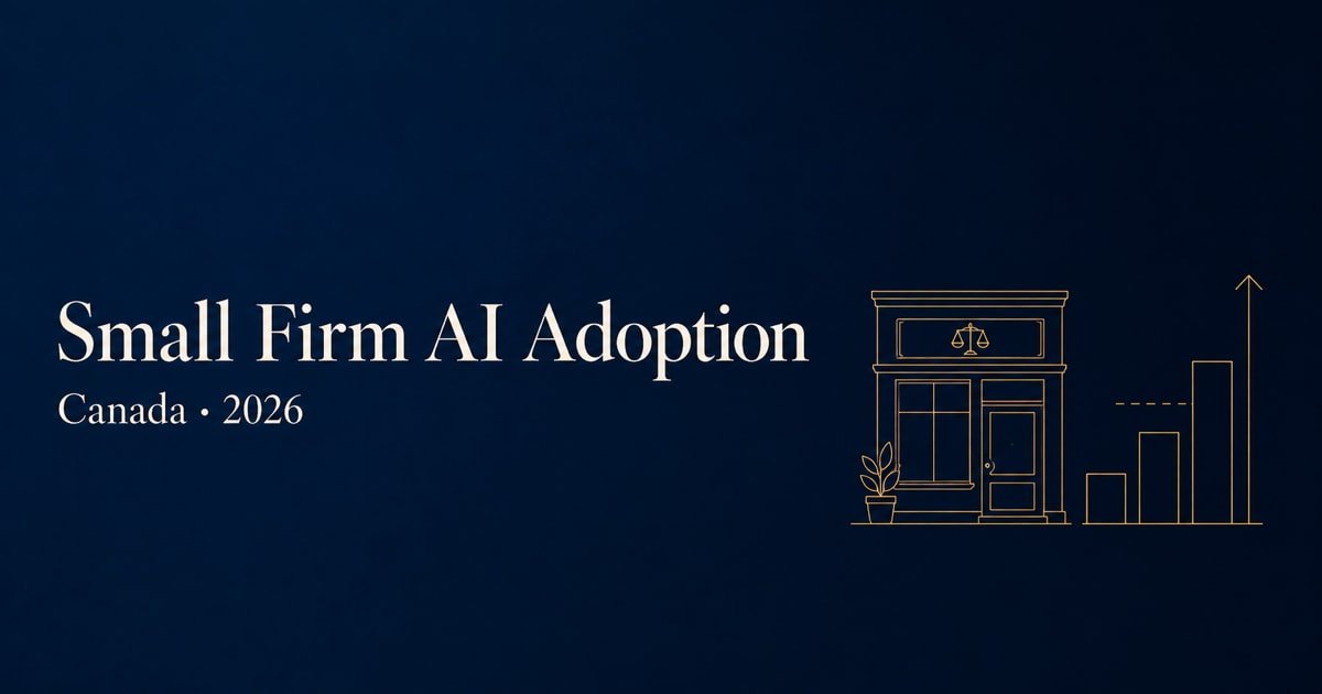 Small law firm AI adoption gap in Canada, 2026 guide