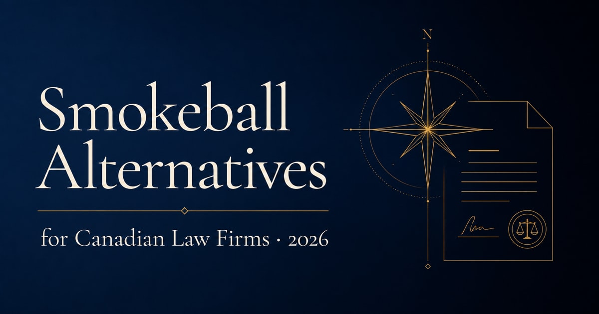 Smokeball alternatives for Canadian law firms 2026 comparison guide