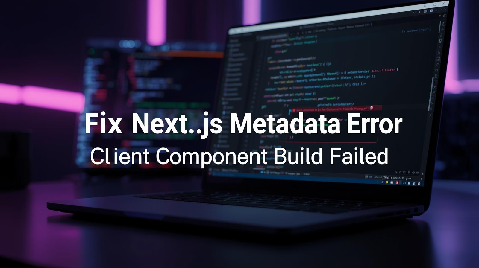Metadata Export Not Allowed in Client Component — Next.js Fix ...