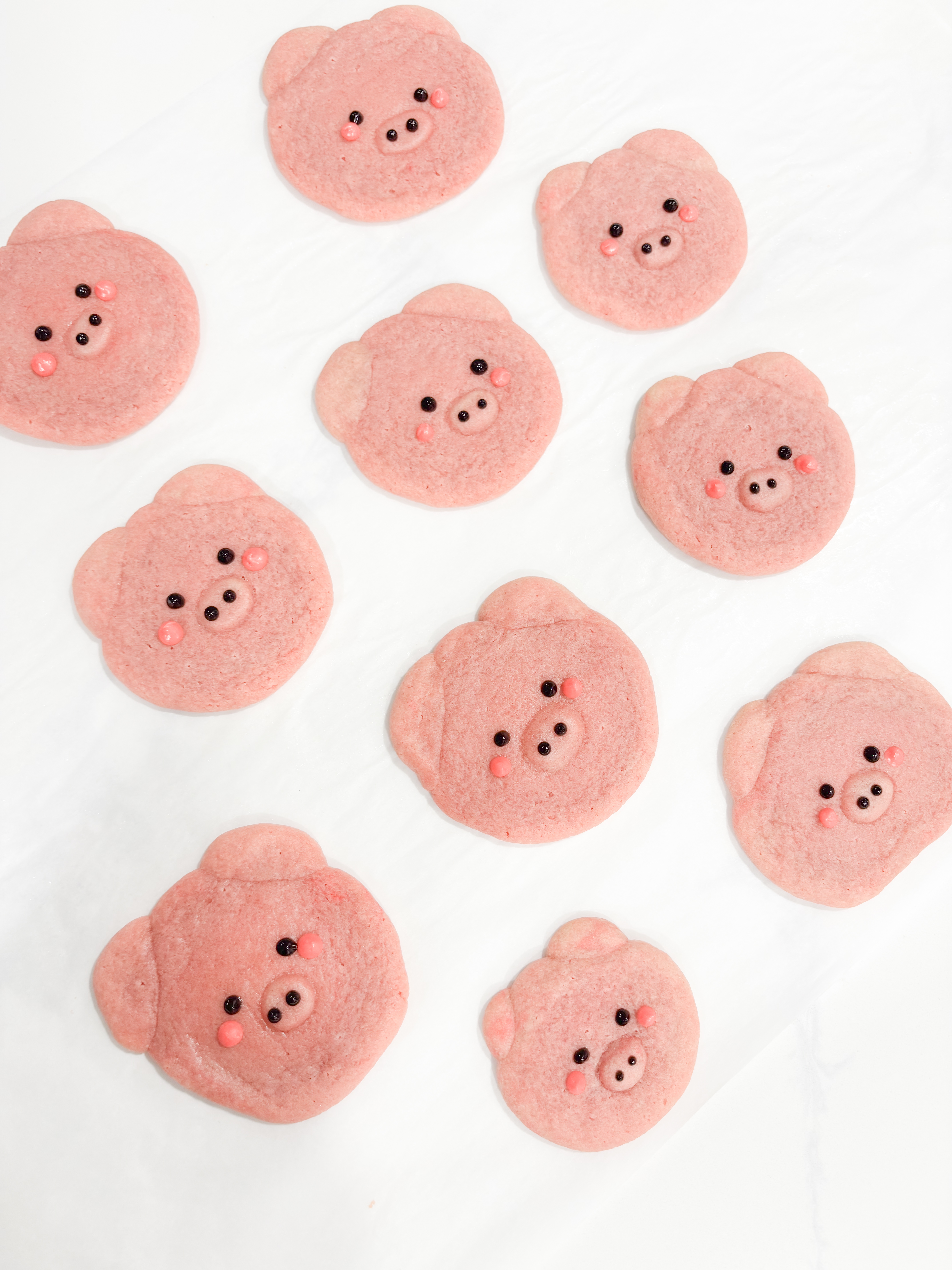 pig shaped brown butter cookies :)