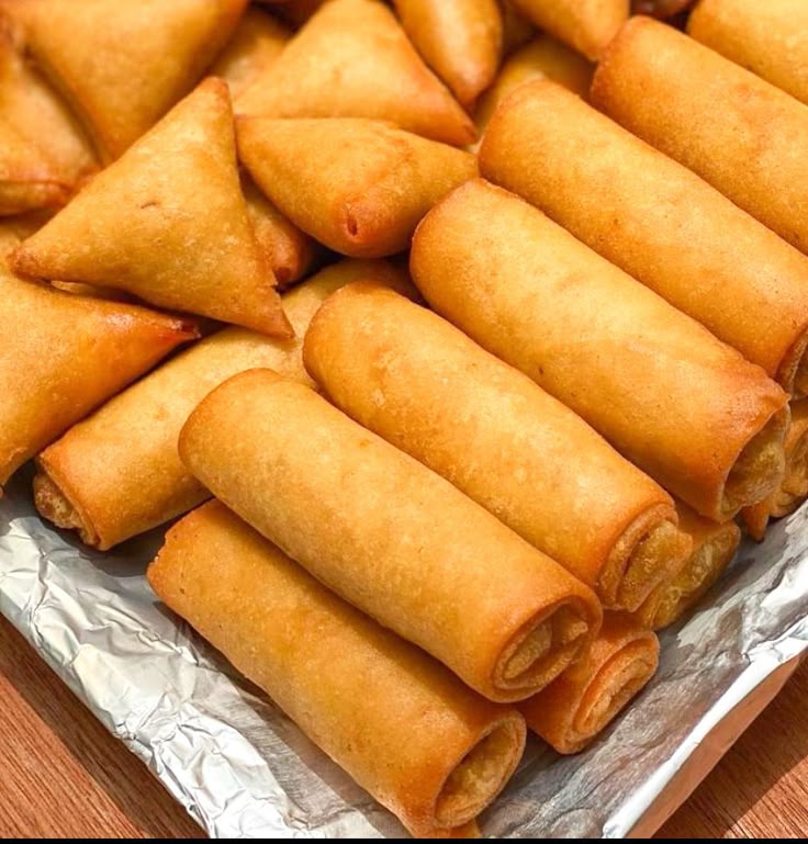Samosas and Spring Rolls