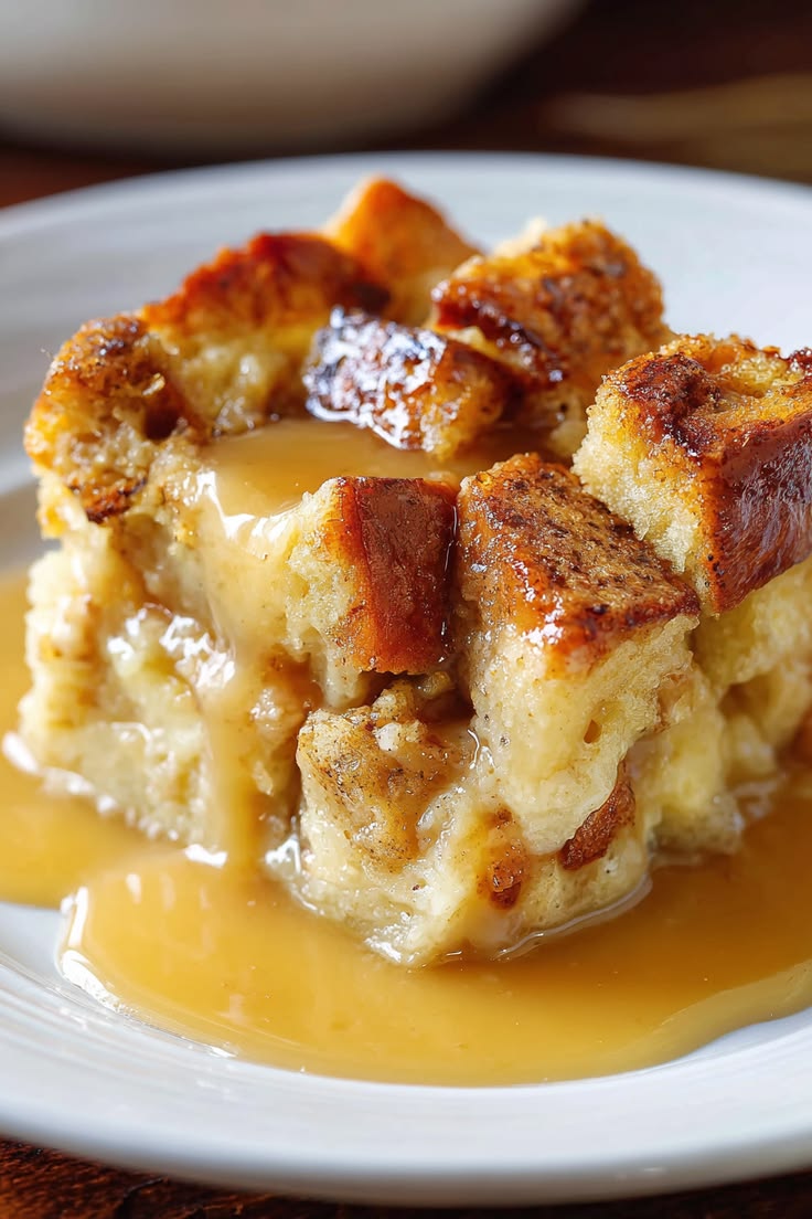 Warm Cardamom Bread Pudding