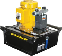 ZE4310SW, elektrisk pumpe , 3/3 magnetventil, el-boks og LCD, 10L nyttevolum, 0,82 l/min Oljestrøm ved 700 bar, 380-415V