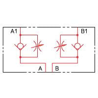 Strupe/-tilbakeslagsventil HQ-012 | NG6 | Struping ut  A&B-port