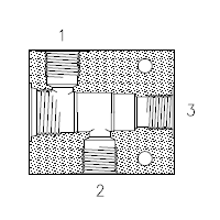 Ventilhus | Rørmontert | S30/3 | 3/8' BSP | Aluminium | 210 bar | 30-C3-B06