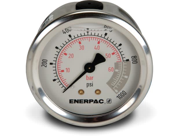 G2531R, Trykkmanometer, 63 mm klokke, Tilkobling bak, Glyserinfylt, maks  70 bar