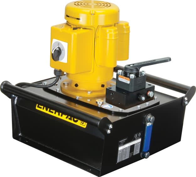 ZE3208LW, elektrisk pumpe , 3/2 manuell ventil, el-boks og LCD, 8L nyttevolum, 0,55 l/min Oljestrøm ved 700 bar, 380-415V