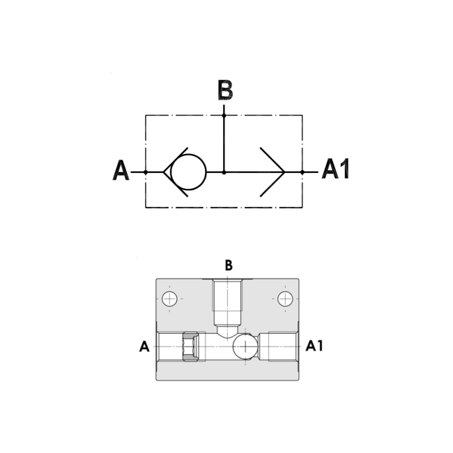 Vekselventil FPT 1/4 | 25 l/min | 350 bar