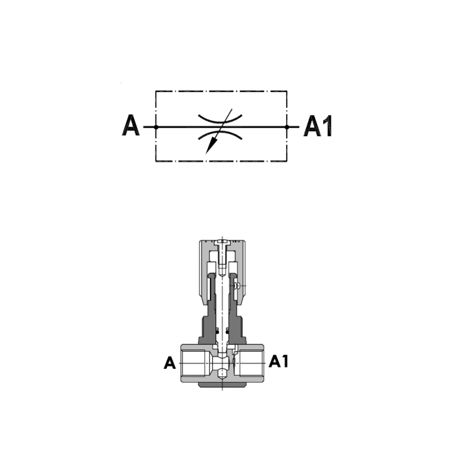 Strupeventil FPB 3/4 | 85 l/min | 250 bar