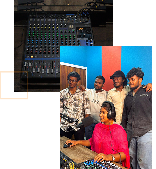 Student broadcasting at Kalasalingam Radio