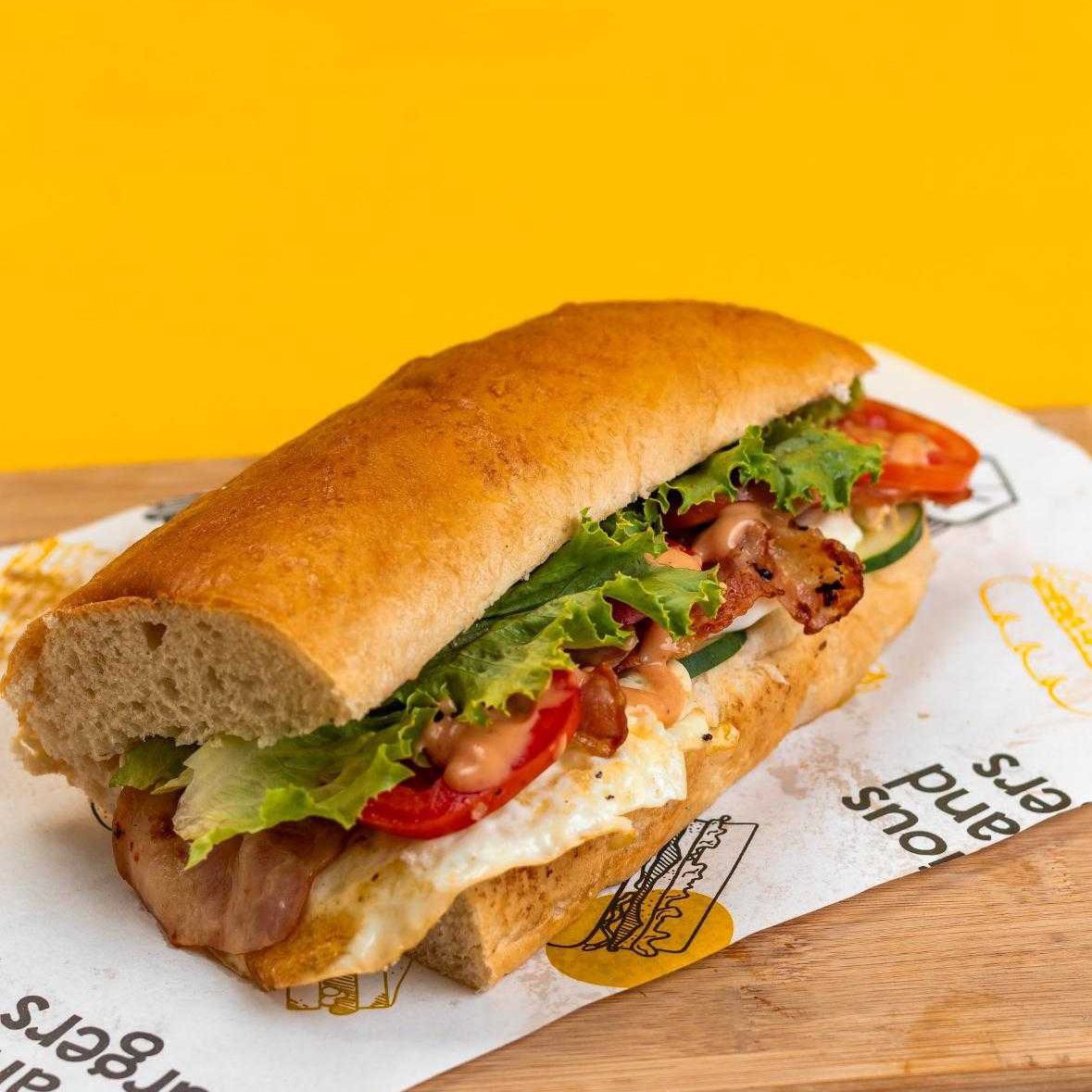 Footlong bacon and egg