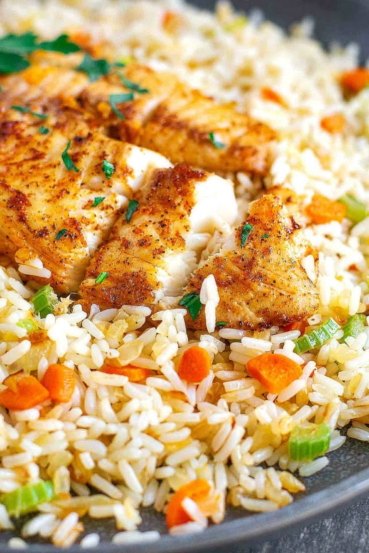 Large Tilapia with rice