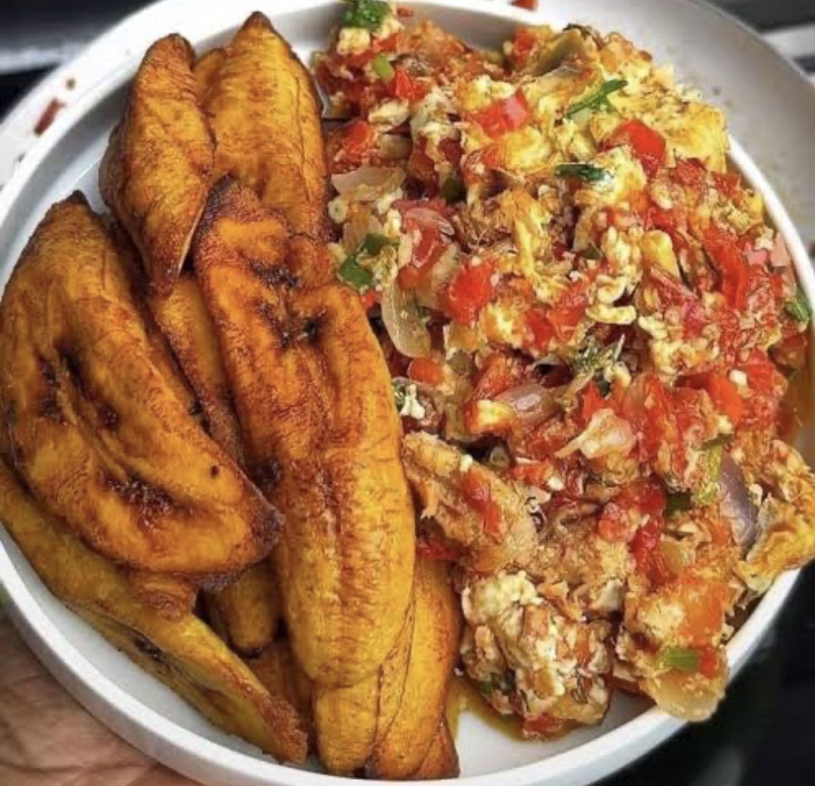 Plaintain & Egg sauce