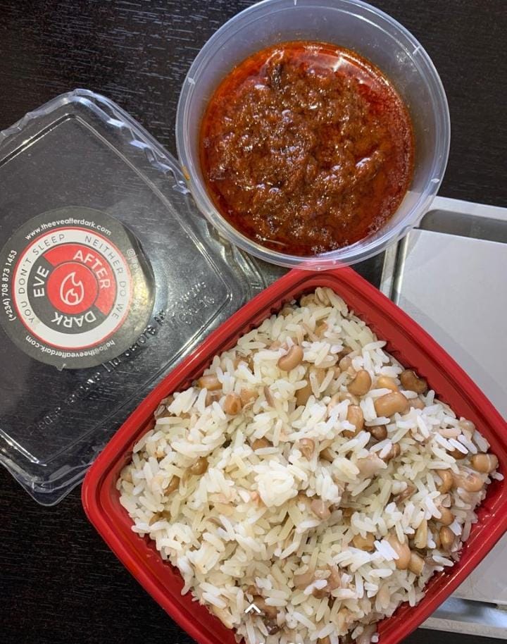 Rice and Bean and sauce