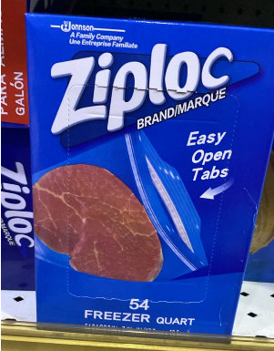 Ziploc Freezer Bags – Quart Size (54 Count)