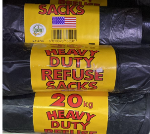 Heavy Duty Refuse Sacks – 20kg Strength