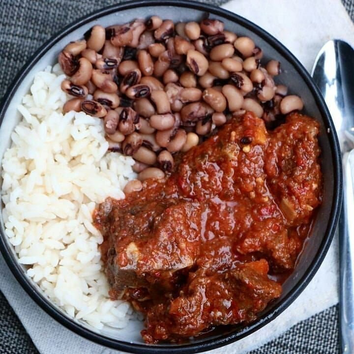 Rice, beans, and 1 meat