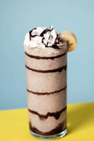 Banana and chocolate mlkshake