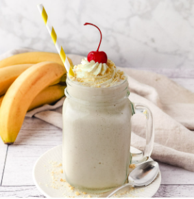 Creamy banana milkshake