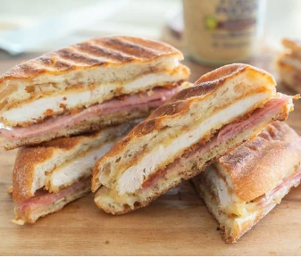 Chicken and cheese panini