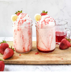 Strawberry and banana milkshake