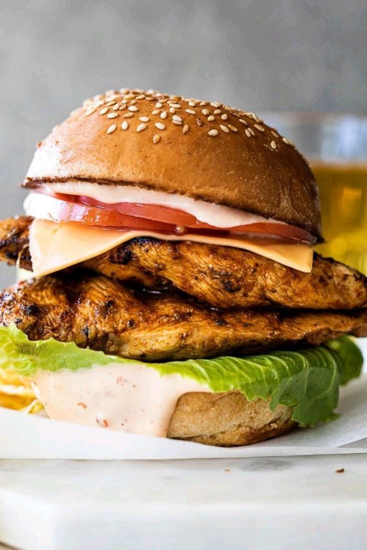 Single Smoked Chicken Burger