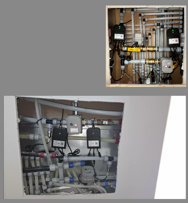 Plumber installing YoLink smart shutoff valve on main water line